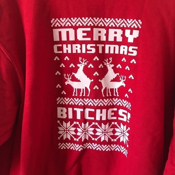 Men or women red Christmas sweater (T4) - Picture 3 of 5